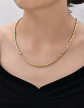 سلسلة الملك البيزنطي - قلادة من الذهب الحقيقي عيار 14 قيراطًا - سمك 2.90 مم (مختومة 585)