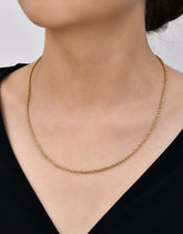 Rope Chain - 14K Solid Gold Chain Necklace - Thickness 2.30 mm (585 Stamped)