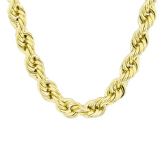 Rope Chain - 14K Real Gold Chain Necklace - Thickness 4.40 mm (585 Stamped)