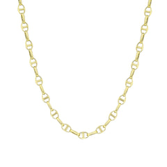 قلادة رولو مارينر بيضاوية الشكل - سلسلة من الذهب الصلب عيار 1 قيراط - سمك 3.60 مم (مختومة 585)