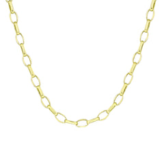 Rolo Mariner Chain - 14 Carat Real Gold Chain Necklace - Thickness 3.50 mm (585 Stamped)