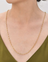 Rolo Mariner Chain - 14 Carat Real Gold Chain Necklace - Thickness 3.50 mm (585 Stamped)