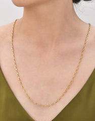 Rolo Mariner Chain - 14 Carat Real Gold Chain Necklace - Thickness 3.50 mm (585 Stamped)