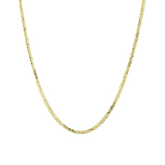 Spike Braided Model Chain - 14K Solid Gold Chain Necklace - Thickness 1.30 mm (585 Stamped)