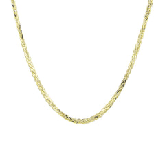 Spike Braided Model Chain - 14K Solid Gold Chain Necklace - Thickness 1.30 mm (585 Stamped)