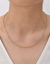 Spike Braided Model Chain - 14K Solid Gold Chain Necklace - Thickness 1.30 mm (585 Stamped)