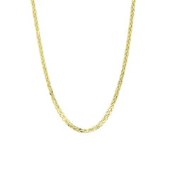 Spike Braided Model Chain - 14K Solid Gold Chain Necklace - Thickness 1.50 mm (585 Stamped)
