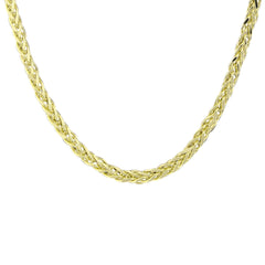 Spike Braided Model Chain - 14K Solid Gold Chain Necklace - Thickness 2.35 mm (585 Stamped)