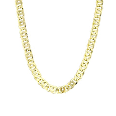 Tiger Eye Hand Made Gold Chain - 14K Solid Gold Chain Necklace - Thickness 6.00 mm (585 Stamped)