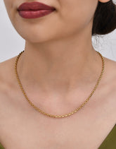 قلادة ذهبية طويلة على شكل سلسلة مكعبة 2.35 مم 2.75 مم 18-24 بوصة