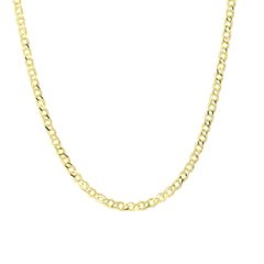 قلادة سلسلة نونا من الذهب الحقيقي عيار 14 قيراطًا - سمك 2.80 مم (مختومة 585) - سلسلة نونا متصلة للرجال والنساء