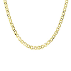 قلادة سلسلة نونا من الذهب الحقيقي عيار 14 قيراطًا - سمك 2.80 مم (مختومة 585) - سلسلة نونا متصلة للرجال والنساء