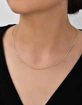 سلسلة بحار مقعرة - قلادة من الذهب الصلب عيار 14 قيراطًا - سمك 1.60 مم (مختوم 585)