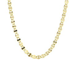 Solid 14K Gold Necklace Choker Polo Link Chain