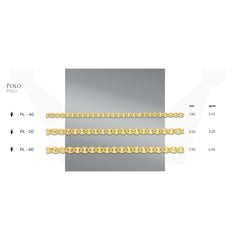 Solid 14K Gold Necklace Choker Polo Link Chain