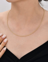 قلادة أنيقة من الذهب عيار 14 قيراطًا على شكل سلسلة من الفشار