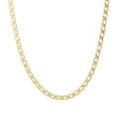 Rombo Glam Necklace - 14K Solid Gold Chain Necklace - Thickness 2.90 mm (585 Stamped)