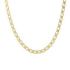 Rombo Glam Necklace - 14K Solid Gold Chain Necklace - Thickness 2.90 mm (585 Stamped)