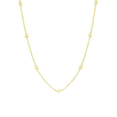 مكعب روزاريو - قلادة سلسلة من الذهب الصلب عيار 14 قيراطًا - سمك 2.50 مم