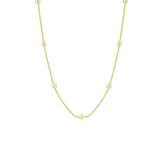 2.5 mm Wheat Spiga Espiga Chain Necklace 16 inch 18-inch Length with balls