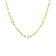 قلادة سلسلة من الذهب الصلب عيار 14 قيراطًا من بوب كورن روزاريو - سمك 3.00 مم