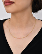 حبل آلي - قلادة سلسلة من الذهب الصلب عيار 14 قيراطًا - سمك 1.11 مم