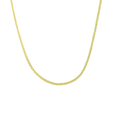 Spiga Rolled - 14K Solid Gold Chain Necklace - Thickness 0.76 mm