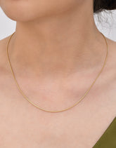 Spiga Rolled - 14K Solid Gold Chain Necklace - Thickness 0.76 mm