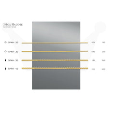 Spiga Rolled - 14K Solid Gold Chain Necklace - Thickness 0.76 mm