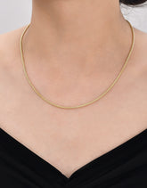 Spiga Haddeli Round Spike - 14K Solid Gold Chain Necklace - Thickness 2.00 mm