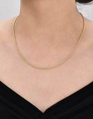 Spiga Haddeli Round Spike - 14K Solid Gold Chain Necklace - Thickness 2.00 mm