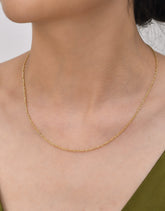 فورزينتينا مارينر - قلادة سلسلة من الذهب الصلب عيار 14 قيراطًا - سمك 1.10 مم