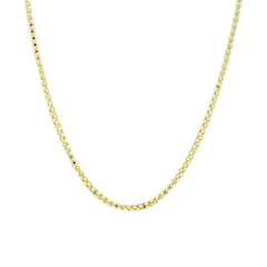 قلادة سلسلة من الذهب الصلب عيار 14 قيراطًا - نقشة الفشار - سمك 1.40 مم