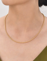 14K solid Gold Ball Chain, Gold Bead Chain Necklace