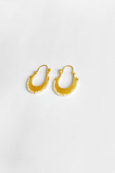 Big Basket Silver Earrings White