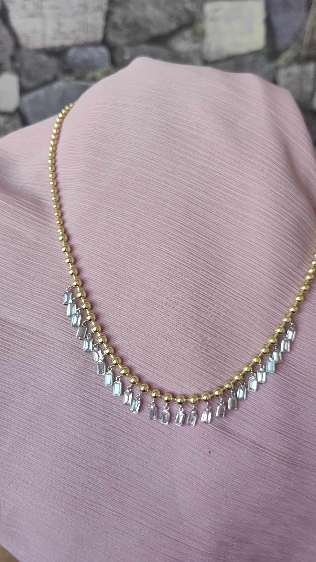 925 Silver Ball Chain Dangle Necklace – Everyday Minimal Jewelry