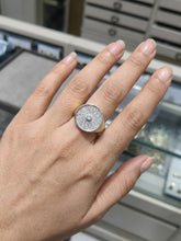 Two Tone Men's CZ Signet Ring – Sterling Silver & Gold Plated | Adjustable