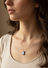 Evil Eye Silver Necklace - Handcrafted 925 Sterling Silver Protection Charm