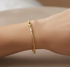 Solid 14K Gold Snake Chain Bracelet – Luxury Everyday Jewelry for Her - Handmade Fine Minimalist Gift