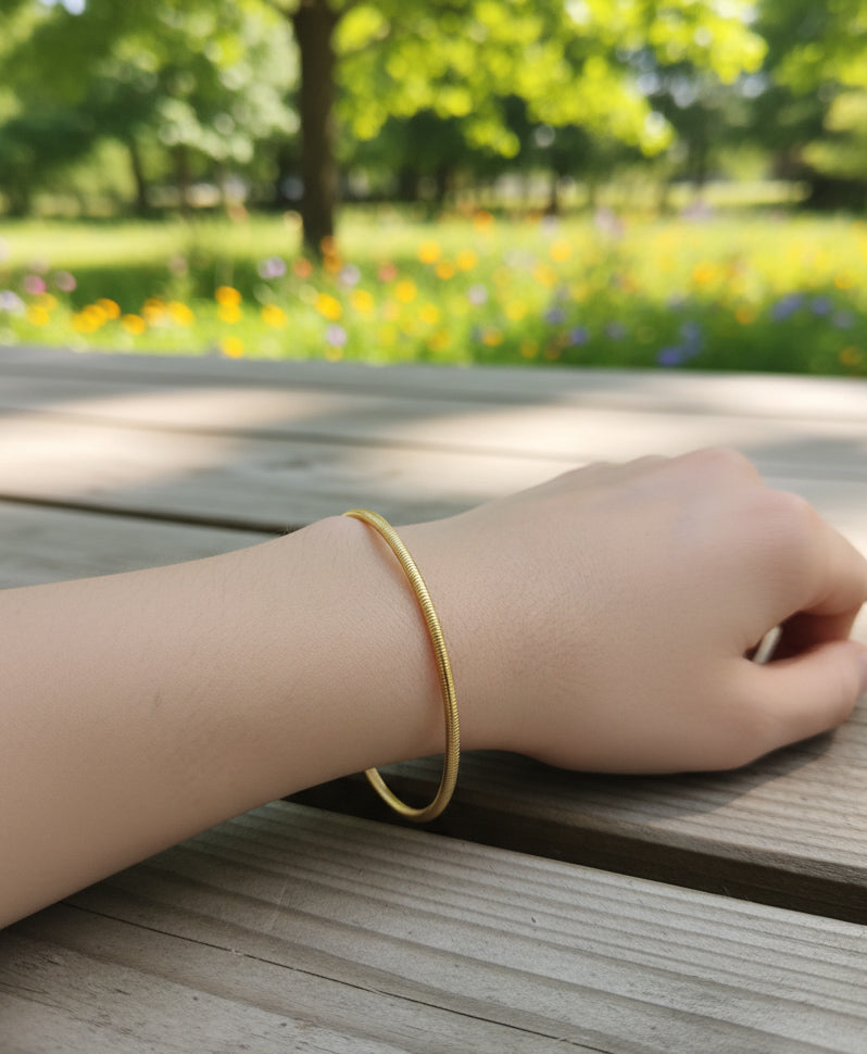 Handmade Silver Cuff Bangle – 925 Sterling Silver Open Bracelet, Everyday Elegant Jewelry for Women