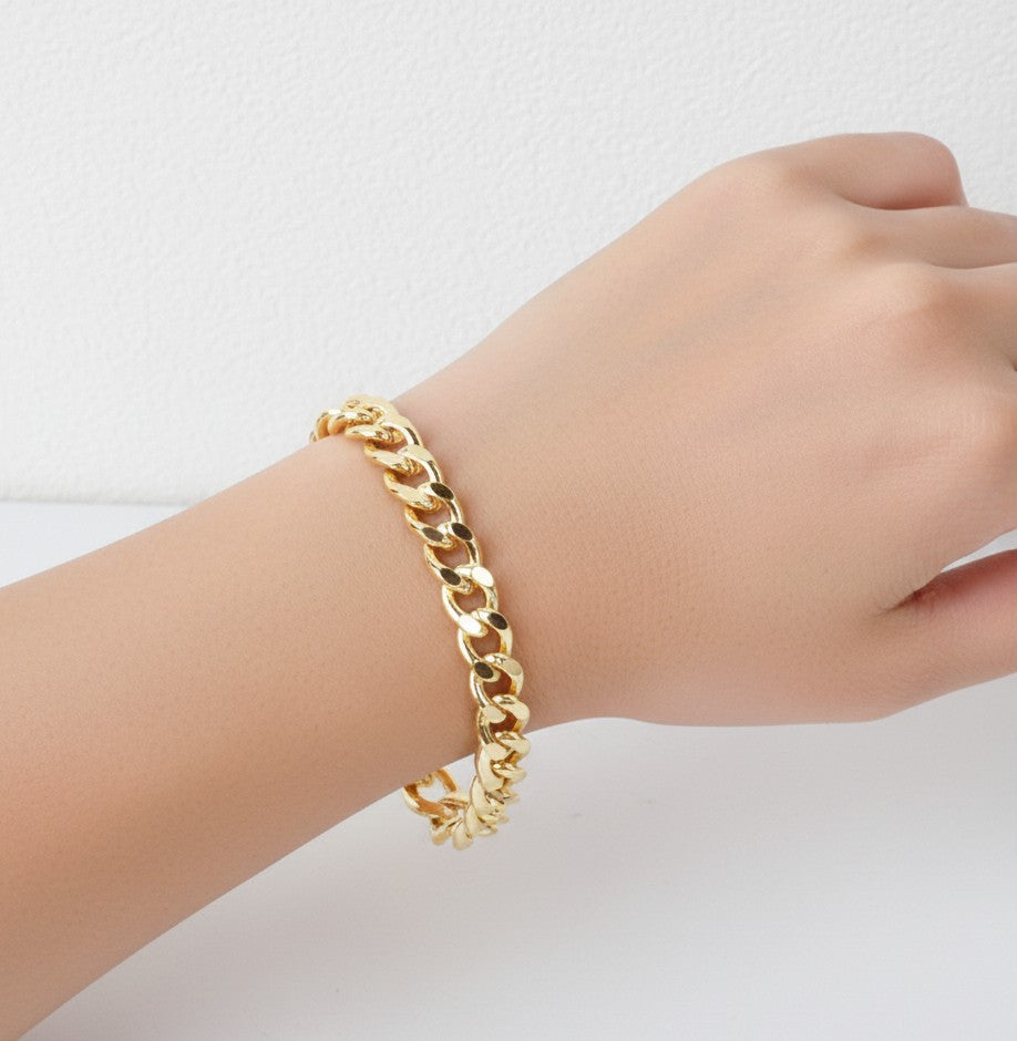 14K Solid Gold Cuban Link Chain Bracelet 6 mm – Real Gold Luxury Jewelry for Men & Women