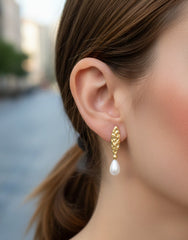 925 Silver Pear Stud Earrings – Handmade Dainty Jewelry Gift