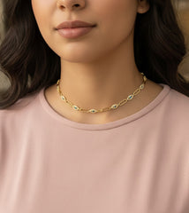 Evil Eye Silver Choker – 925 Sterling Silver Protection Necklace, Handmade Minimalist Jewelry Gift for Women