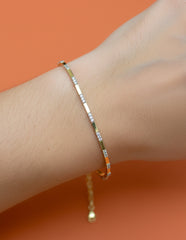 Cubic Zirconia Sterling Silver Shiny Bracelet – Dainty Everyday Jewelry Gift