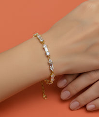 White Stone Elegant Shine Bracelet – Timeless Jewelry Gift