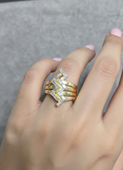 Silver Zircon Stone Adjustable Ring – Delicate Daily Wear Jewelry