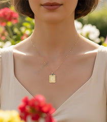 Solid 14K Gold Letters Necklace – Custom Initial Pendant Jewelry Gift