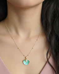Multicolor Oyster Shell Sterling Silver Necklace