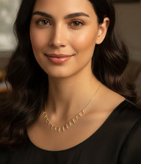 Modern Ball Chain Necklace – Sterling Silver CZ Jewelry