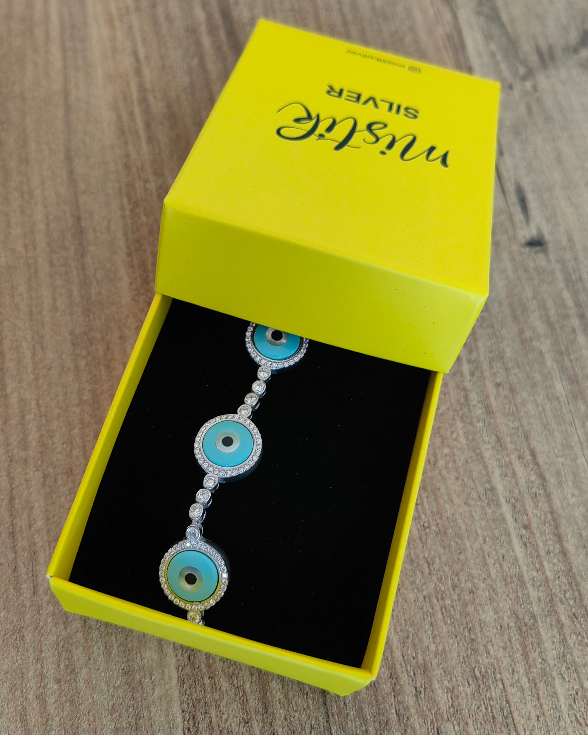 Delicate Evil Eye Charm Bracelet – Good Luck Jewelry Gift - 925 Sterling Silver Evil Eye Bracelet – Blue Nazar Charm Gift